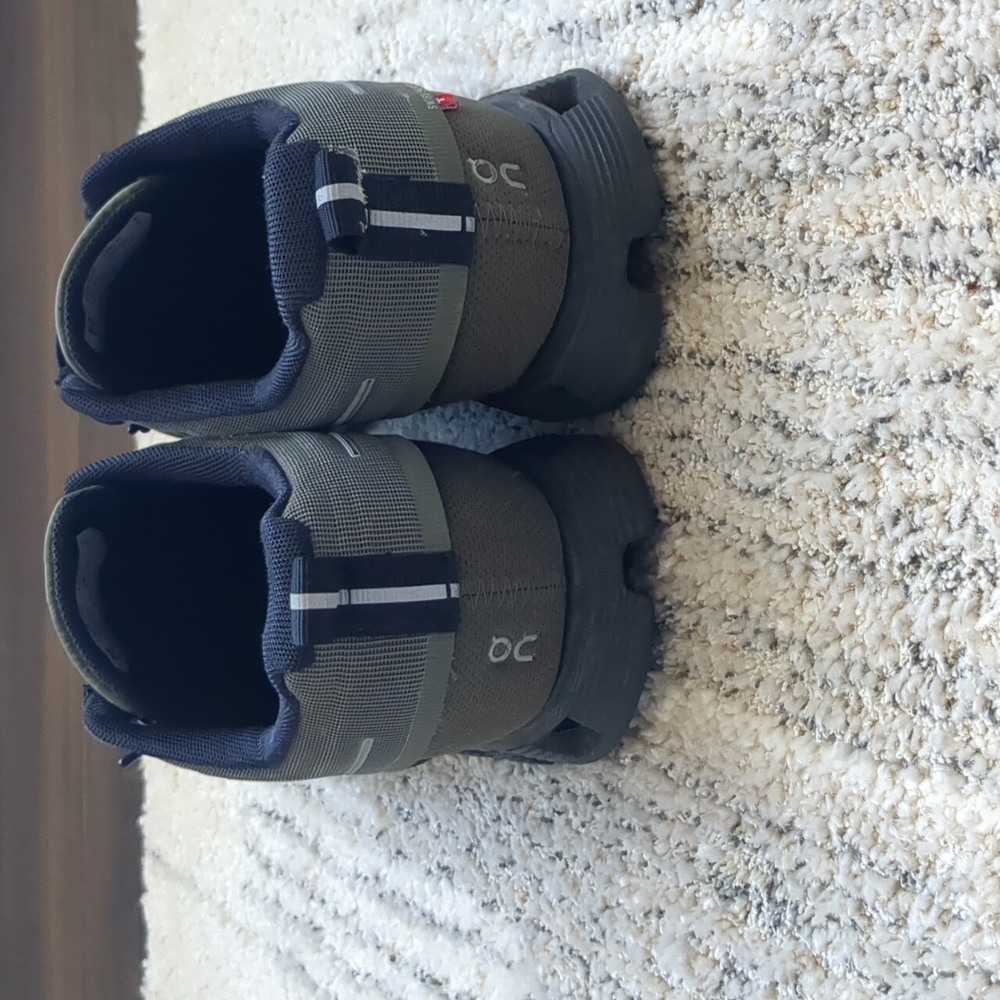 On Running Women's Cloud Waterproof Olive Athletic Shoes - Picture 2 of 6